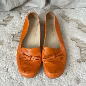 Antonio Melani Orange Loafer Flats